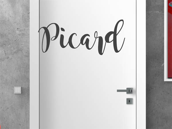 Wandtattoo Picard in Handschrift