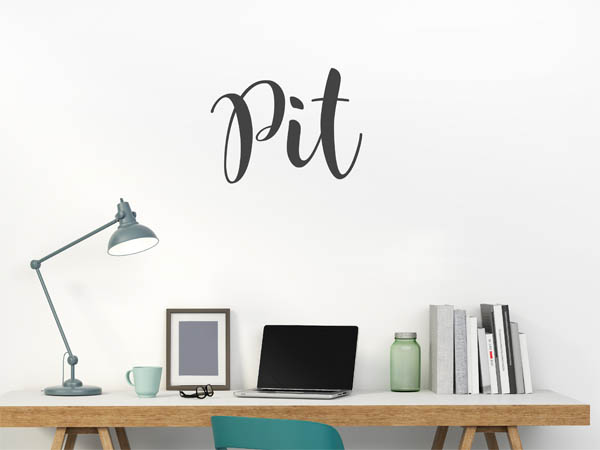 Wandtattoo Pit in Handschrift
