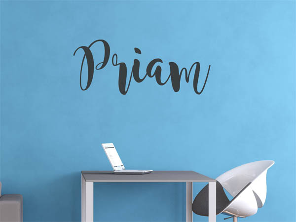 Wandtattoo Priam in Handschrift