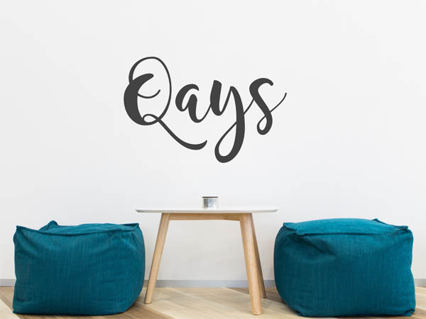 Wandtattoo Qays in Handschrift