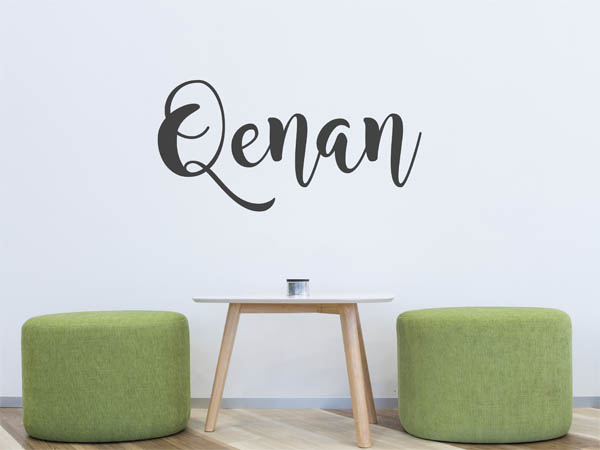 Wandtattoo Qenan in Handschrift