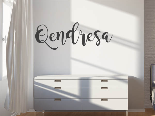 Wandtattoo Qendresa in Handschrift