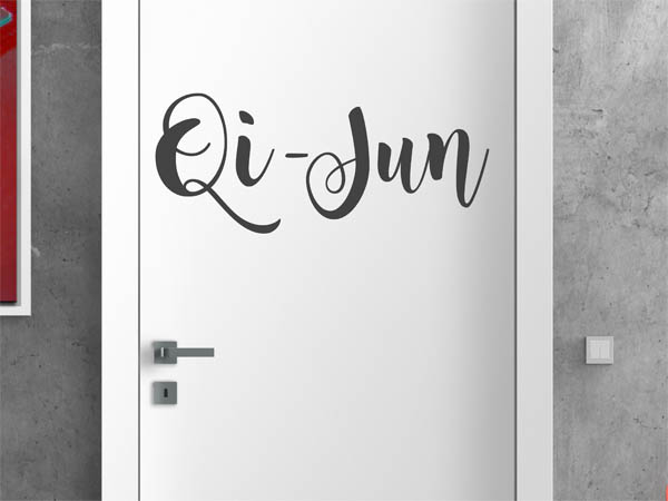 Wandtattoo Qi-Jun in Handschrift