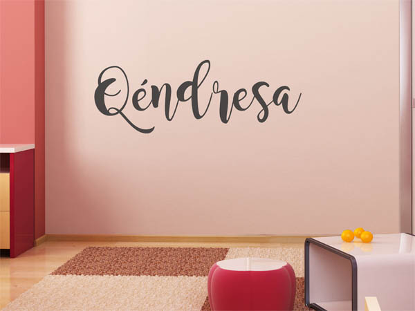 Wandtattoo Qéndresa in Handschrift