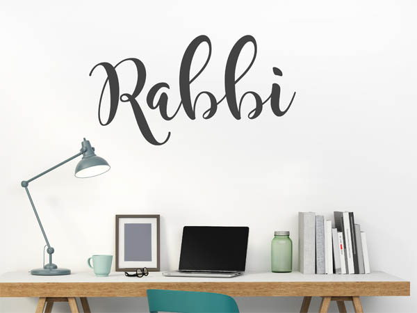 Wandtattoo Rabbi in Handschrift