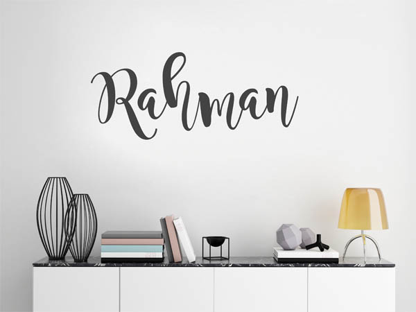 Wandtattoo Rahman in Handschrift