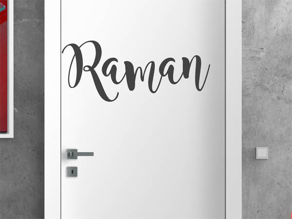 Wandtattoo Raman in Handschrift