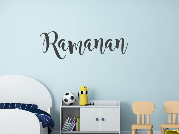 Wandtattoo Ramanan in Handschrift