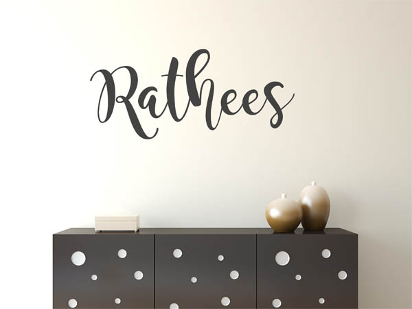 Wandtattoo Rathees in Handschrift