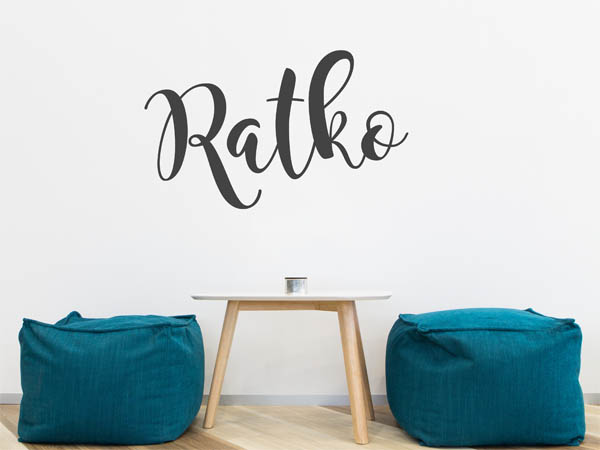 Wandtattoo Ratko in Handschrift
