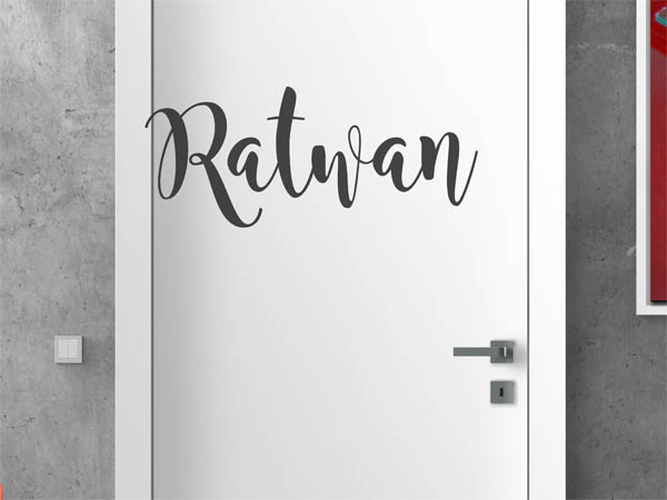 Wandtattoo Ratwan in Handschrift