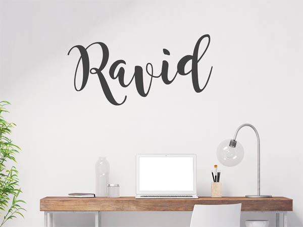 Wandtattoo Ravid in Handschrift