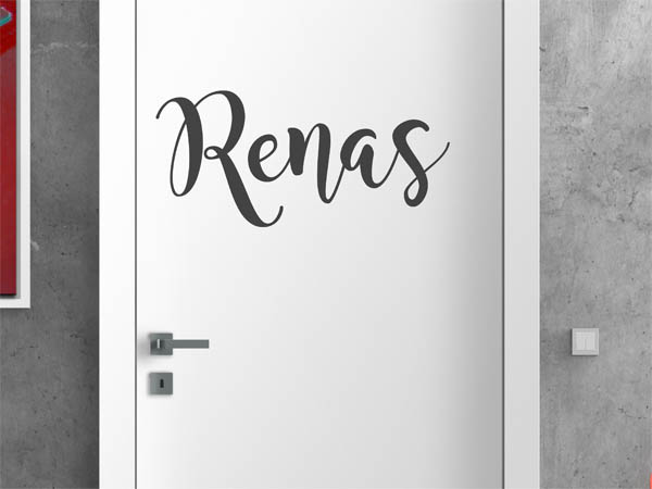 Wandtattoo Renas in Handschrift
