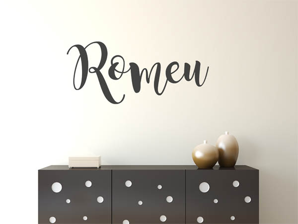 Wandtattoo Romeu in Handschrift