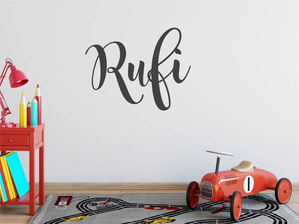 Wandtattoo Rufi in Handschrift