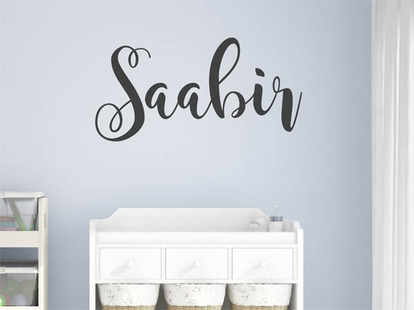 Wandtattoo Saabir in Handschrift
