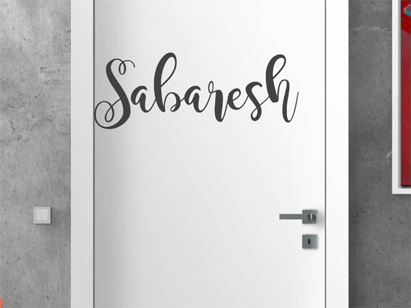 Wandtattoo Sabaresh in Handschrift