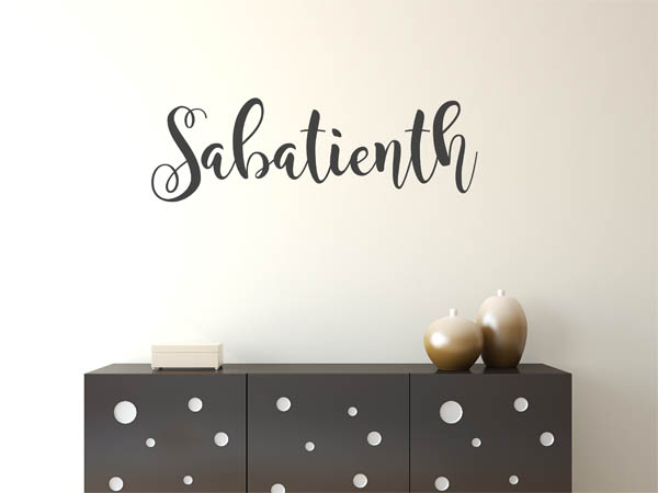 Wandtattoo Sabatienth in Handschrift