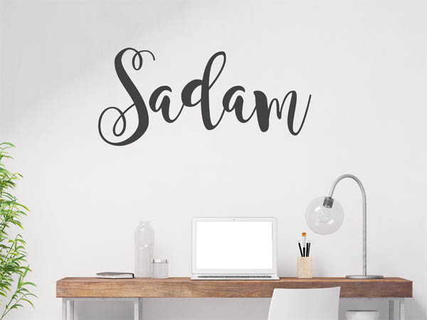 Wandtattoo Sadam in Handschrift