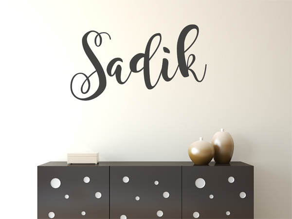 Wandtattoo Sadik in Handschrift