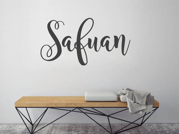 Wandtattoo Safuan in Handschrift