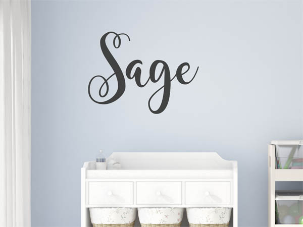 Wandtattoo Sage in Handschrift