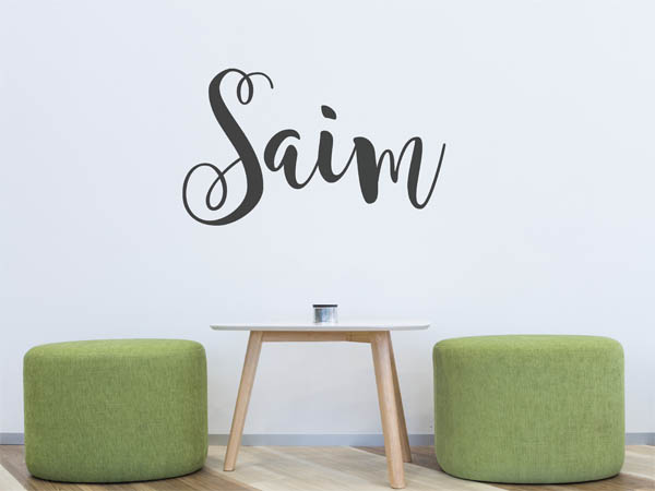 Wandtattoo Saim in Handschrift