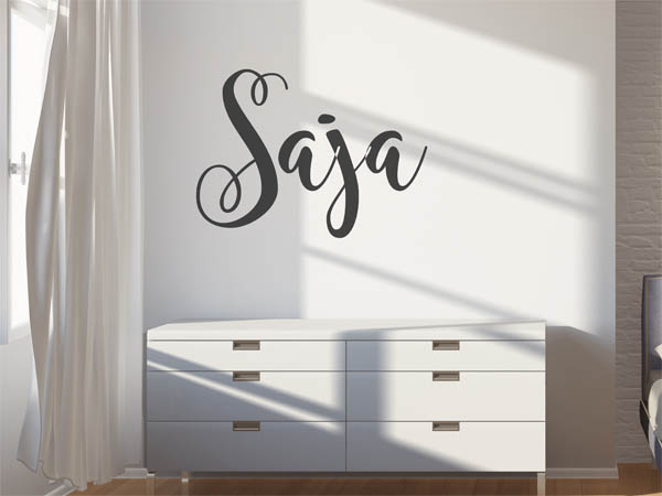 Wandtattoo Saja in Handschrift