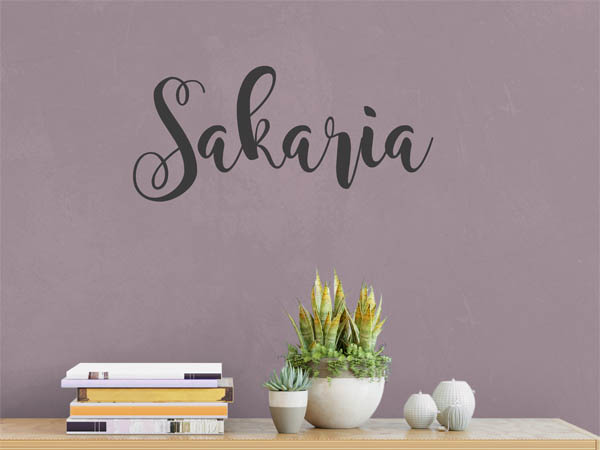 Wandtattoo Sakaria in Handschrift