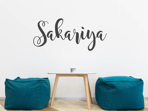 Wandtattoo Sakariya in Handschrift