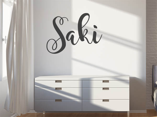 Wandtattoo Saki in Handschrift