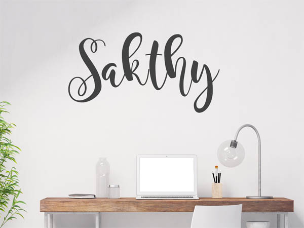 Wandtattoo Sakthy in Handschrift