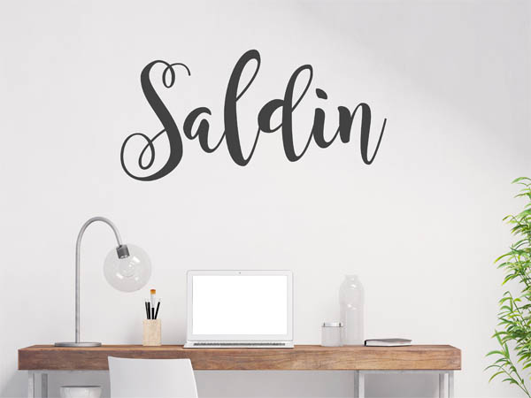 Wandtattoo Saldin in Handschrift
