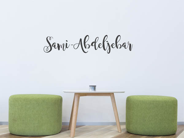 Wandtattoo Sami-Abdeljebar in Handschrift