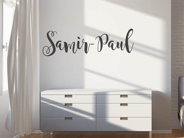 Wandtattoo Samir-Paul in Handschrift