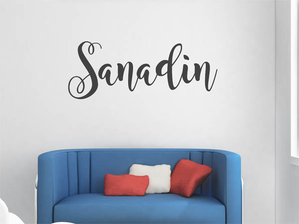 Wandtattoo Sanadin in Handschrift
