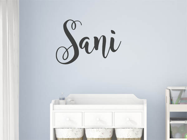 Wandtattoo Sani in Handschrift