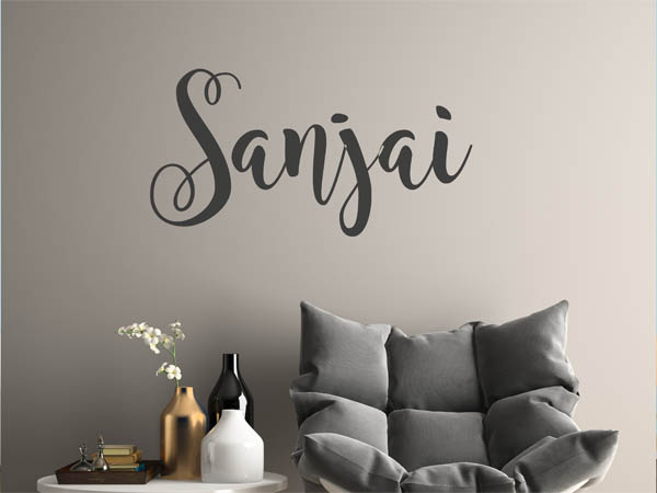 Wandtattoo Sanjai in Handschrift