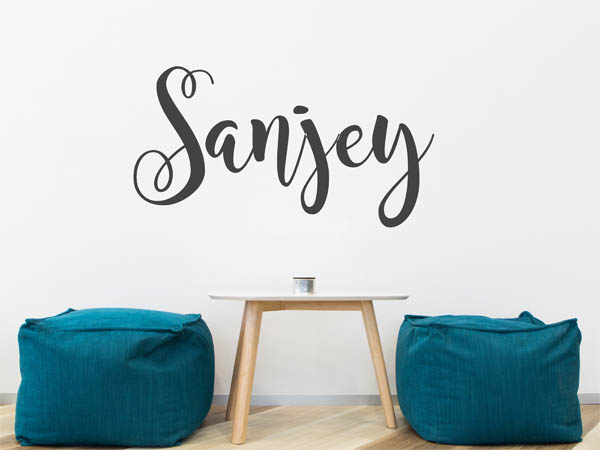Wandtattoo Sanjey in Handschrift