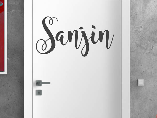Wandtattoo Sanjin in Handschrift