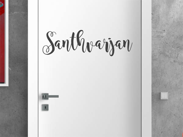 Wandtattoo Santhvarjan in Handschrift