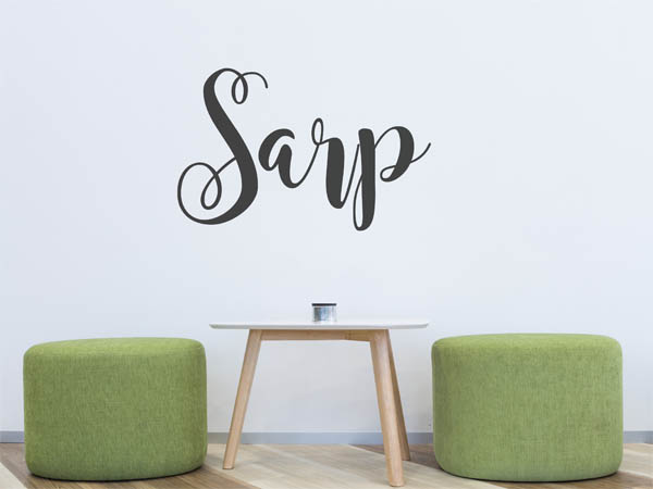 Wandtattoo Sarp in Handschrift