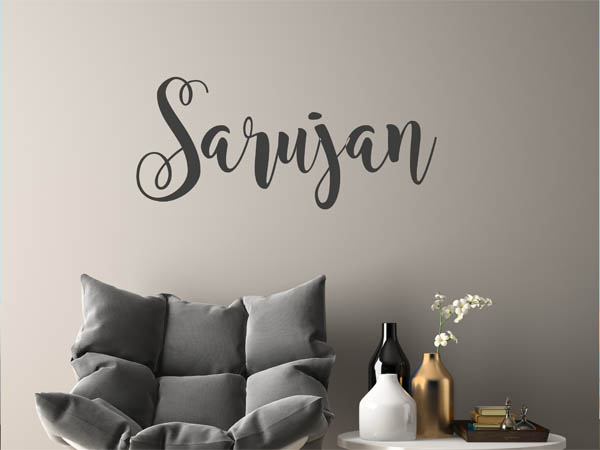 Wandtattoo Sarujan in Handschrift