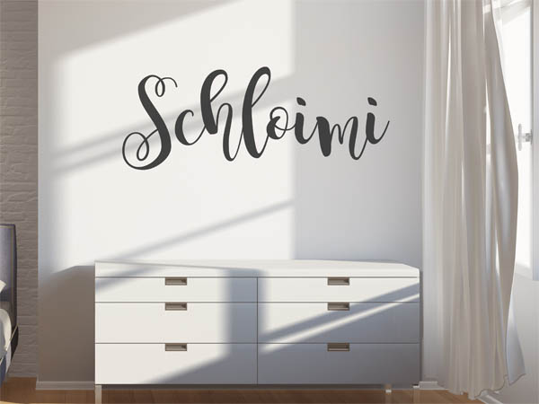 Wandtattoo Schloimi in Handschrift