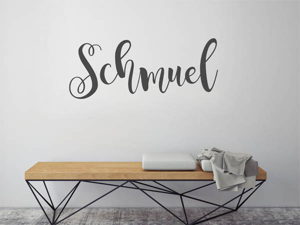 Wandtattoo Schmuel in Handschrift
