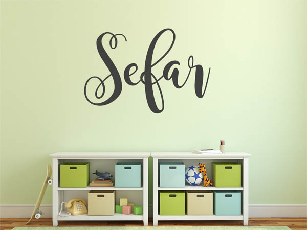 Wandtattoo Sefar in Handschrift