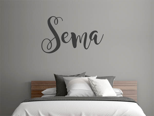 Wandtattoo Sema in Handschrift