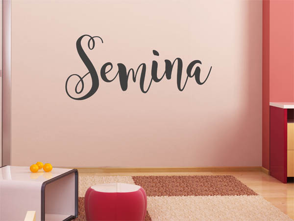 Wandtattoo Semina in Handschrift