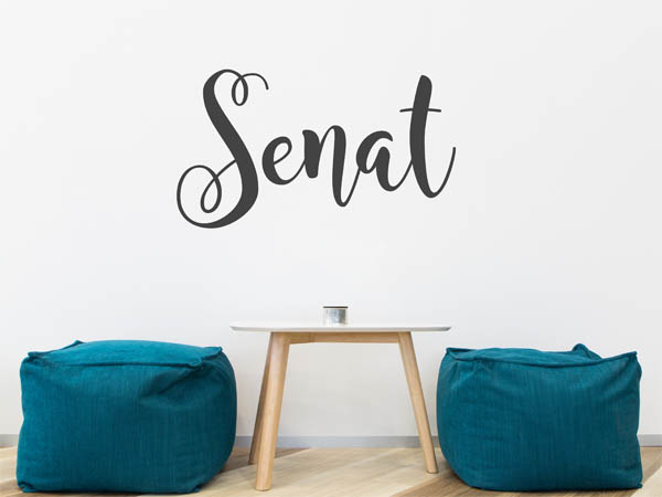 Wandtattoo Senat in Handschrift