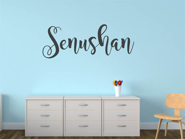 Wandtattoo Senushan in Handschrift